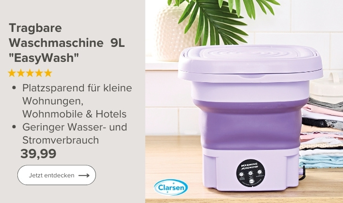Tragbare Waschmaschine "EasyWash"
