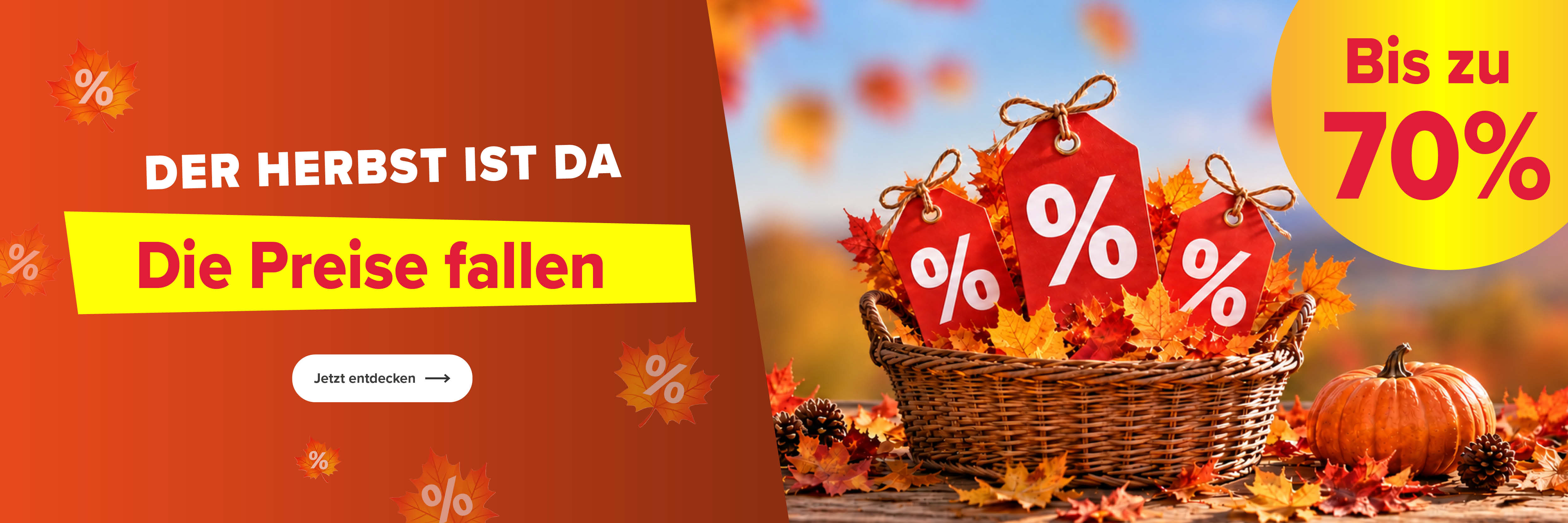 Jetzt Herbst-Deko zum Schnäppchen-Preis sichern