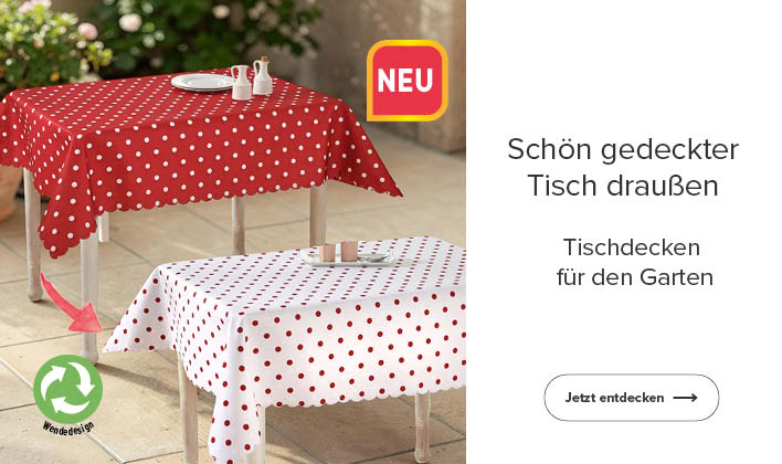 Tischdecken für den Garten