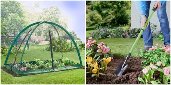 Pflegeleicht gärtnern mit praktischen Helfern wie rückenschonenden Schaufeln mit Teleskopstiel