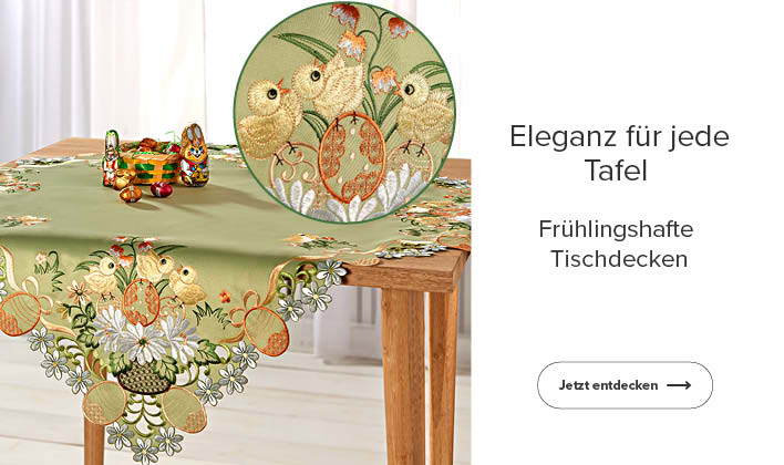 Frühlingshafte Tischdecken